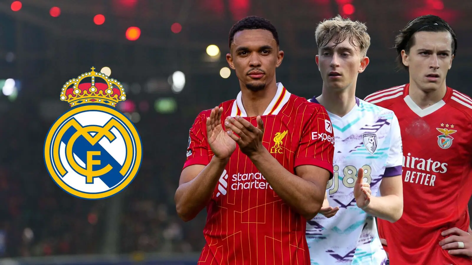 Trent Alexander Arnold Dean Huijsen Alvaro Carreras Real Madrids badge