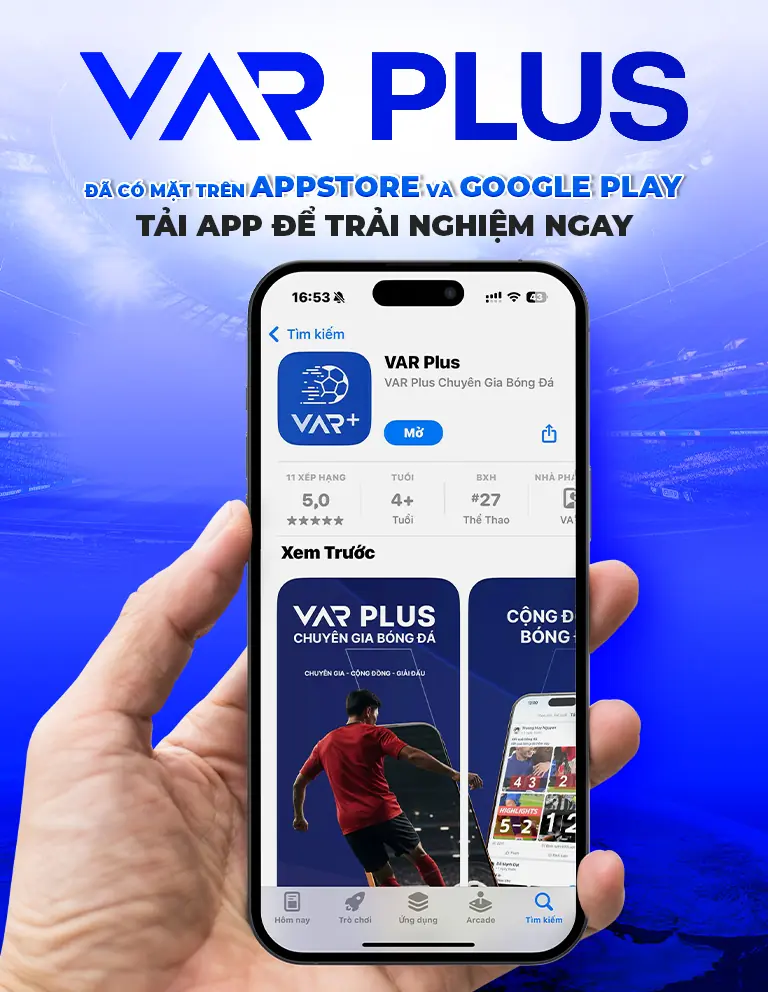 ứng dụng bóng đá VAR Plus