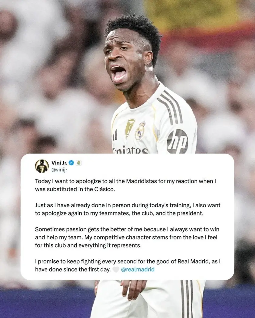 Vinicius vô tình quên nhắc đến Alonso trong lời xin lỗi ở El Clasico
