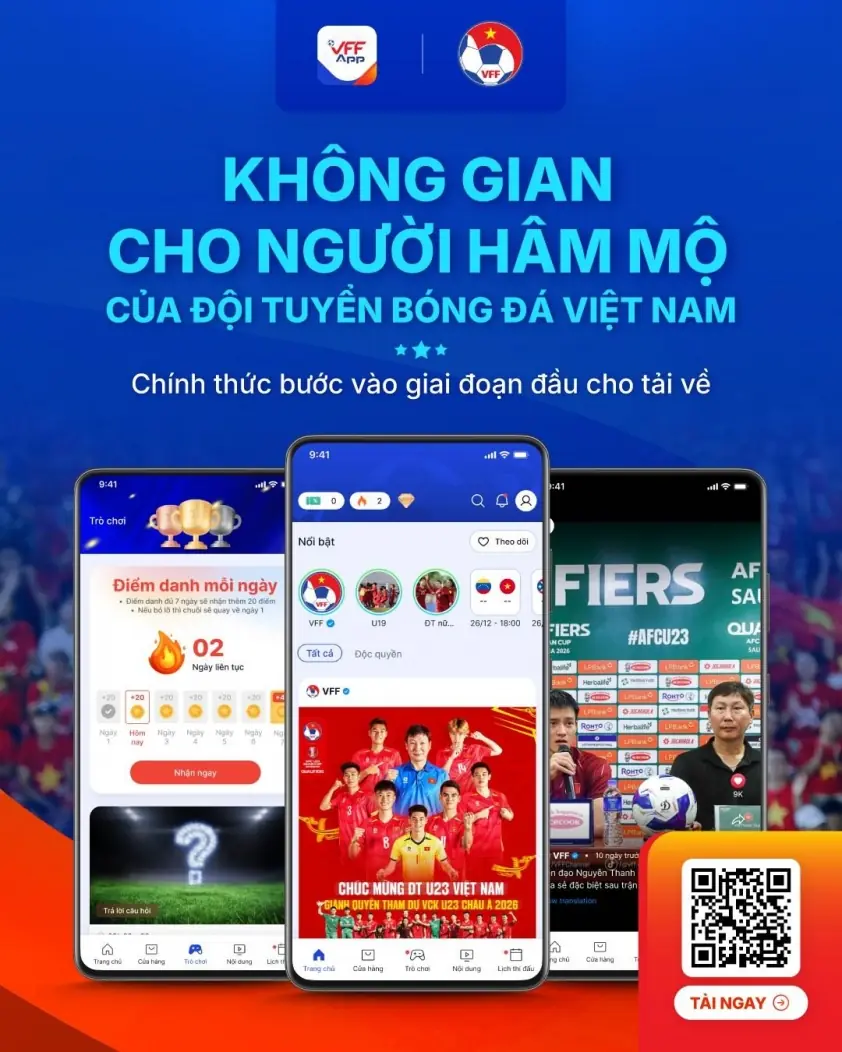 VFF App: Kết nối fan với đội tuyển quốc gia Việt Nam dễ dàng hơn!