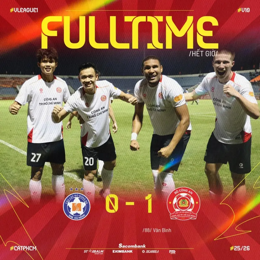 “SHB Đà Nẵng thua CLB Công an TP.HCM vì thẻ đỏ phút chót”