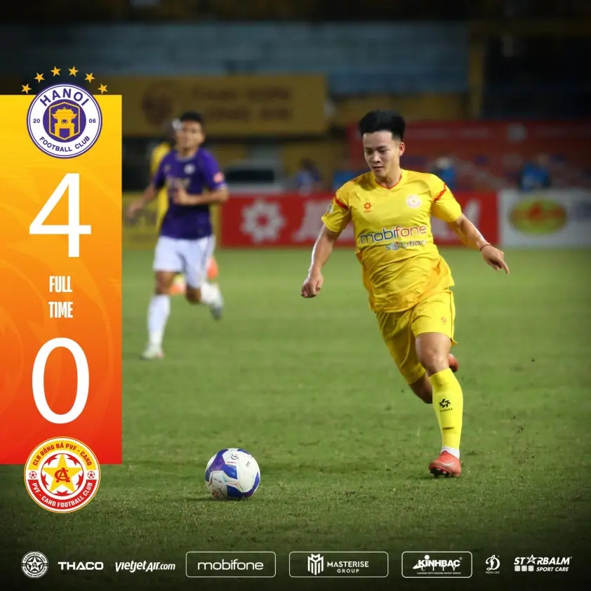 HLV PVF-CAND chỉ ra lý do thua đậm 0-4 trước Hà Nội