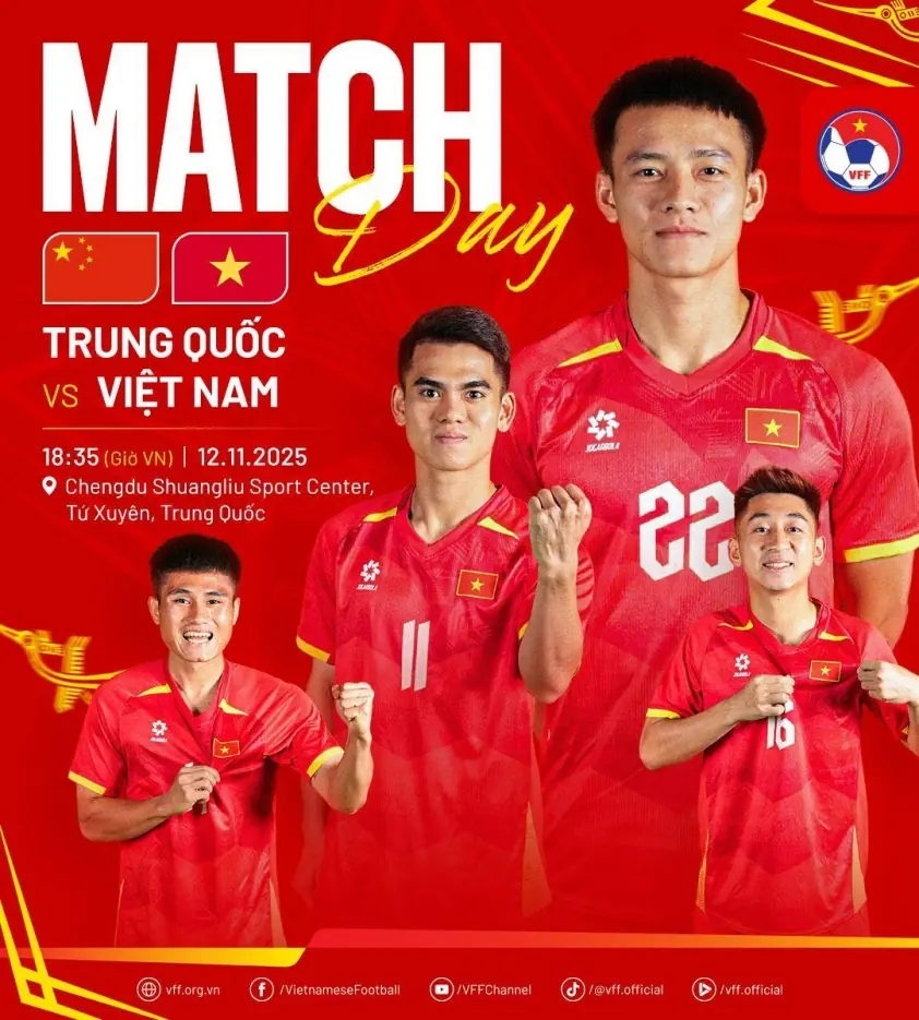Trực tiếp U22 Việt Nam vs U22 Trung Quốc, 18h35 hôm nay 12/11
