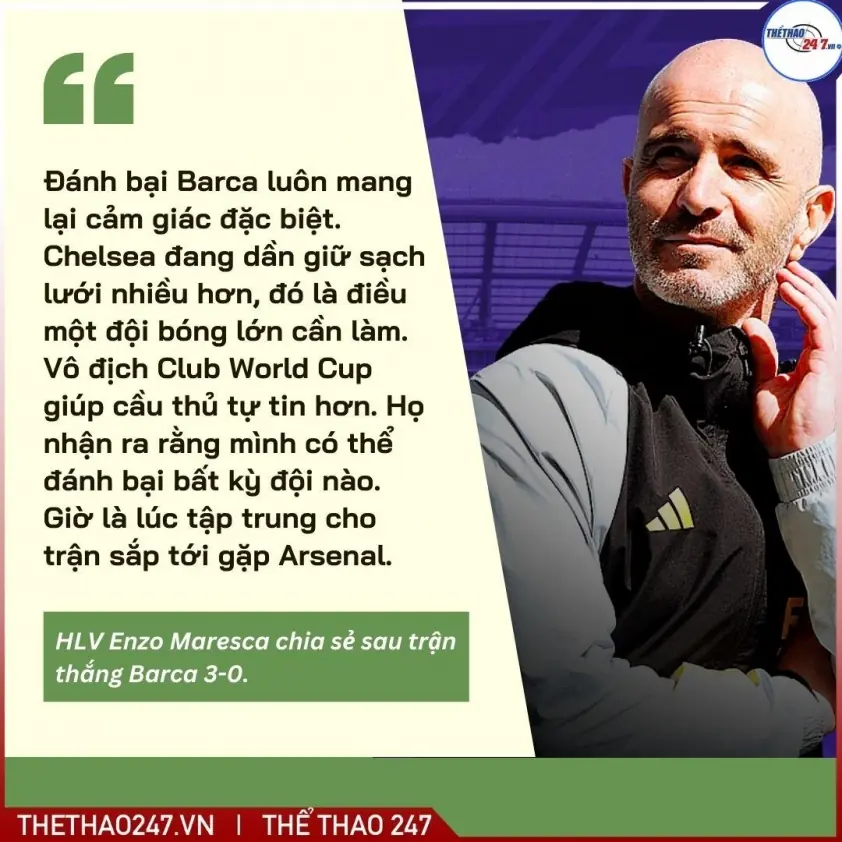 Enzo Maresca: ‘Chelsea đủ sức hạ Arsenal và mọi đối thủ khác’