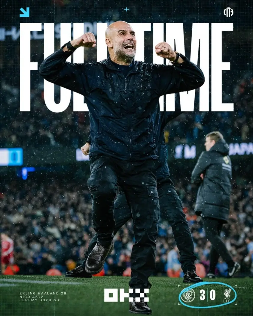 Man City đánh bại Liverpool, vươn lên vị trí thứ 2 Ngoại hạng Anh