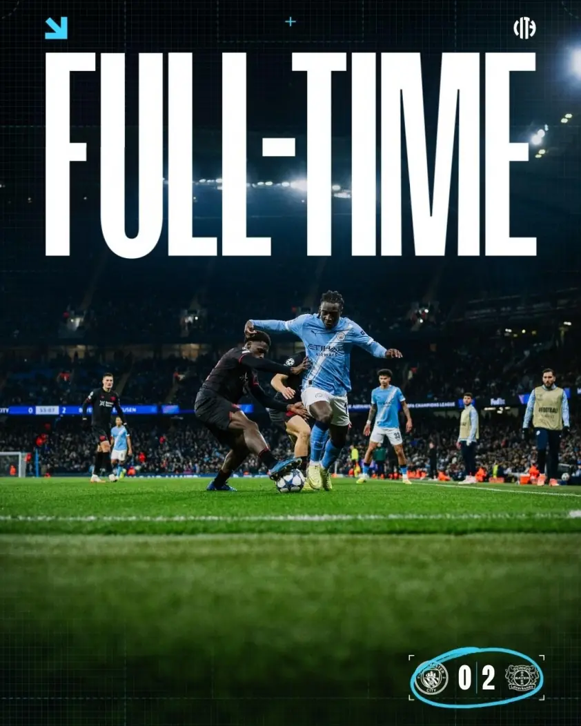 Man City gây sốc khi thua Leverkusen ở Champions League