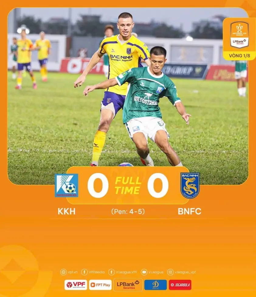 Vòng 1/8 Cúp Quốc gia: SLNA bất ngờ bị loại, Bắc Ninh thăng hoa