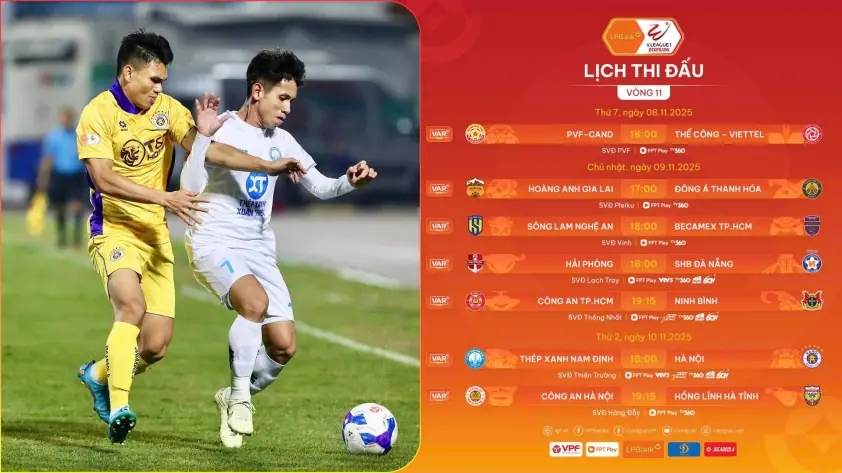 Vòng 11 V-League 2025/26: Trận đấu đỉnh cao đầy kịch tính!