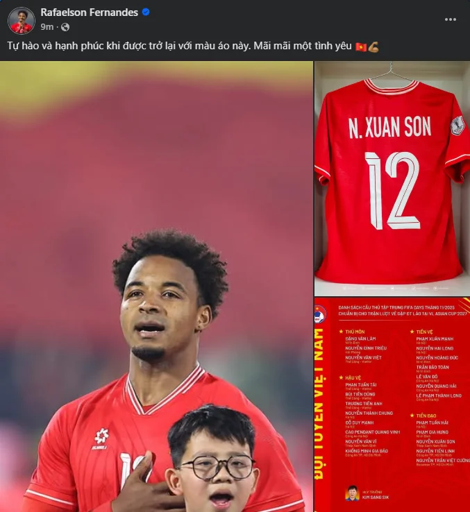 Xuân Sơn bày tỏ cảm xúc khi trở lại ĐT Việt Nam