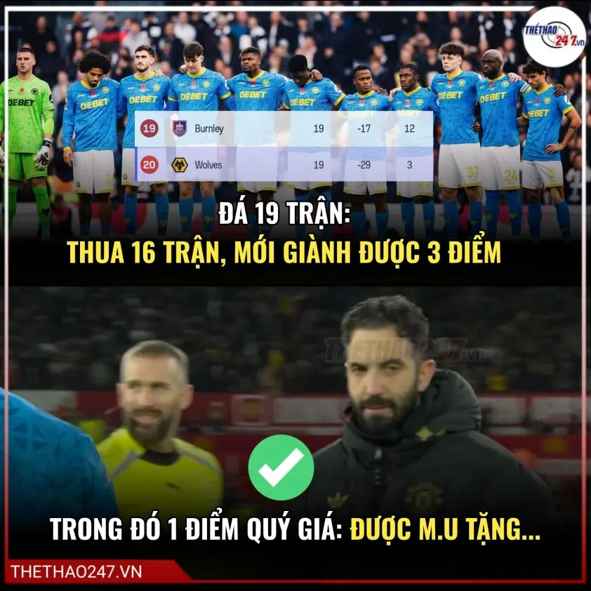 Ruben Amorim chỉ ra nỗi đau lớn nhất khiến MU hòa đội cuối bảng Wolves