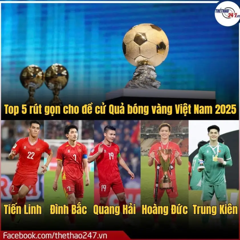 Trực tiếp Lễ trao giải Quả bóng vàng Việt Nam 2025: Theo dõi ngay!