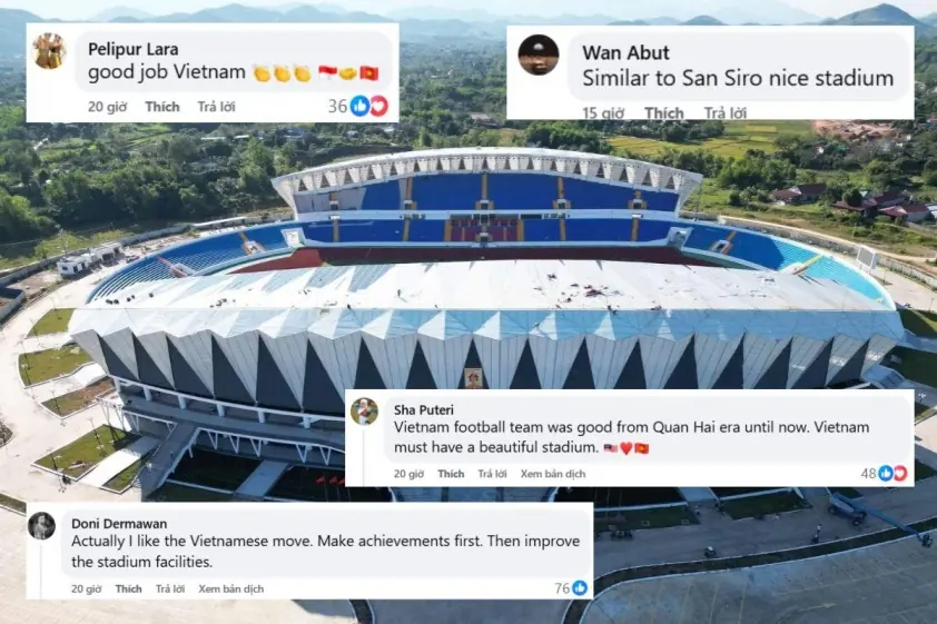 CĐV Đông Nam Á bất ngờ trước SVĐ 500 tỷ đầy ấn tượng của Việt Nam