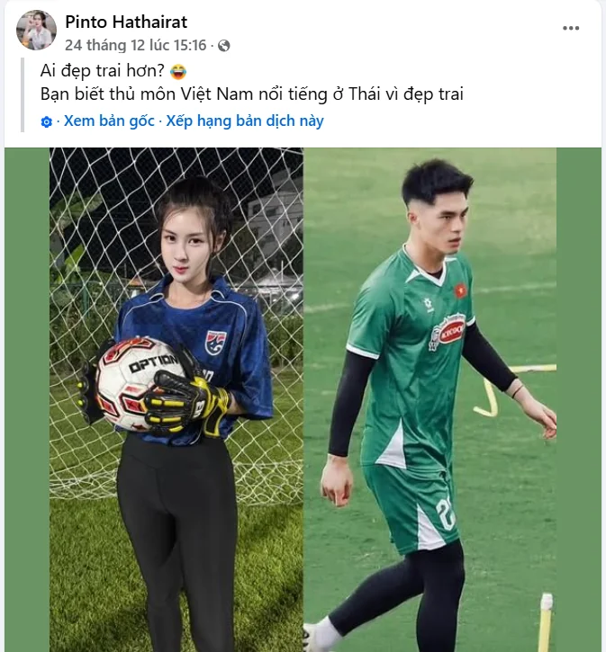 Hot girl triệu follow Thái Lan công khai yêu thích cầu thủ U23 Việt Nam
