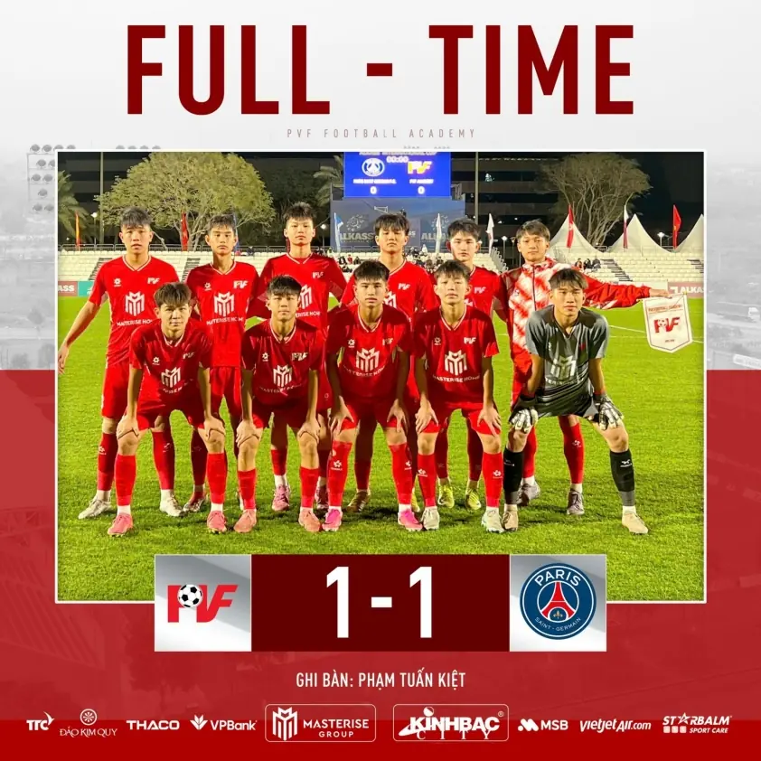 Việt Nam gây sốc khi cầm hòa PSG, mang đến cú địa chấn khó tin