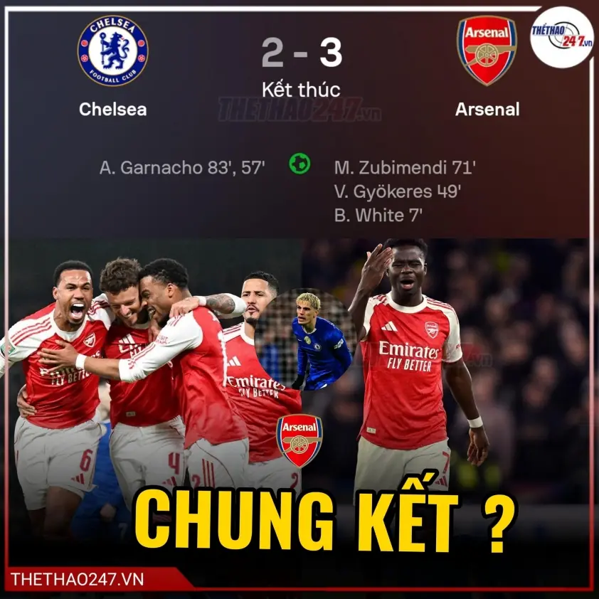 Chiến thắng 3-2 của Arsenal trước Chelsea: Những điều cần lưu ý