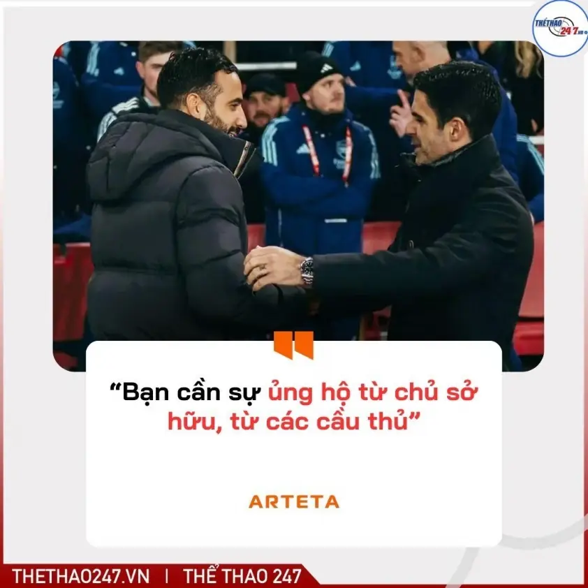 “Arteta bất ngờ có phát ngôn ẩn ý về việc MU sa thải Amorim”