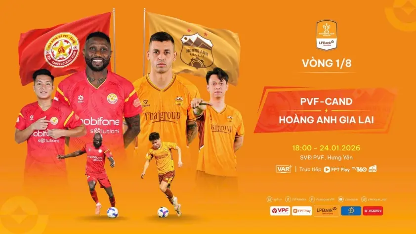 Xem trực tiếp PVF CAND vs HAGL lúc 18h00 hôm nay, 24/1