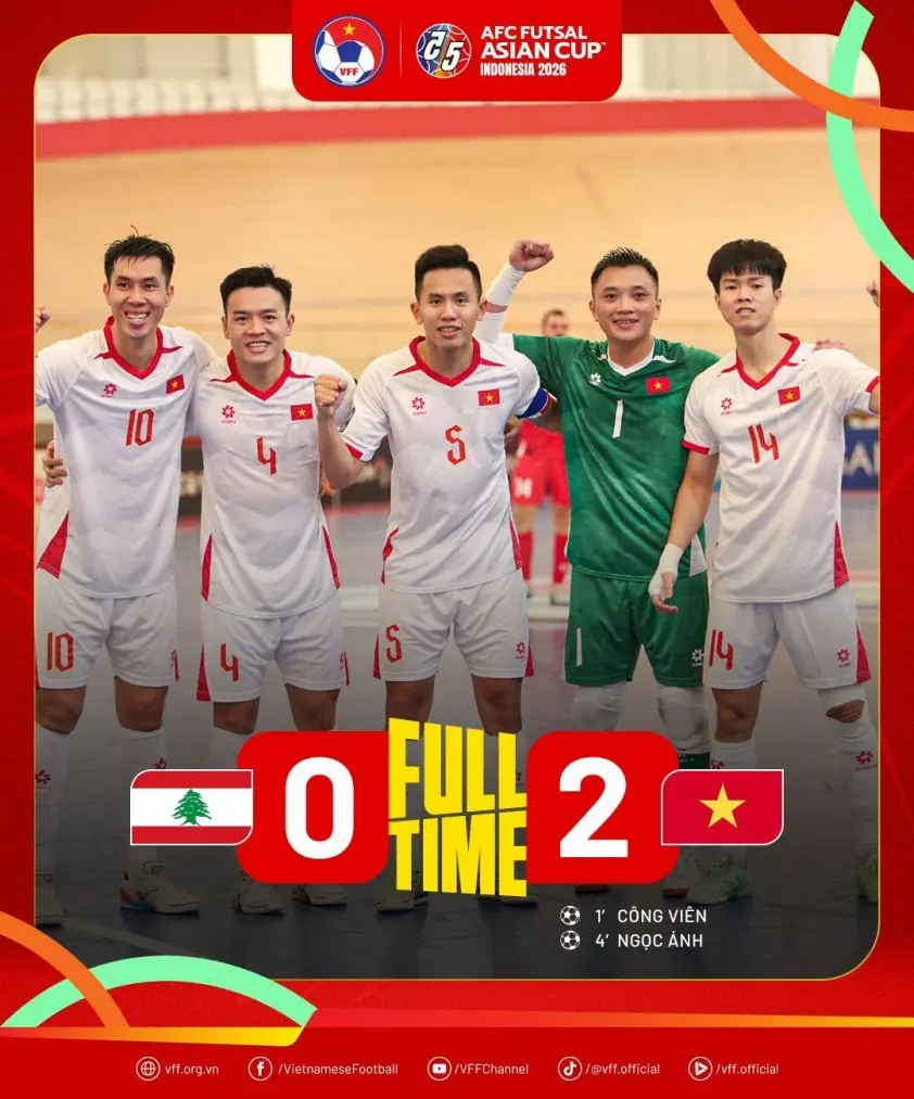 “Futsal Việt Nam ghi bàn nhanh trước Lebanon: Tuyển thủ chia sẻ gì?”