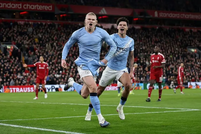 Haaland tỏa sáng, Man City đảo ngược tình thế ngoạn mục trước Liverpool
