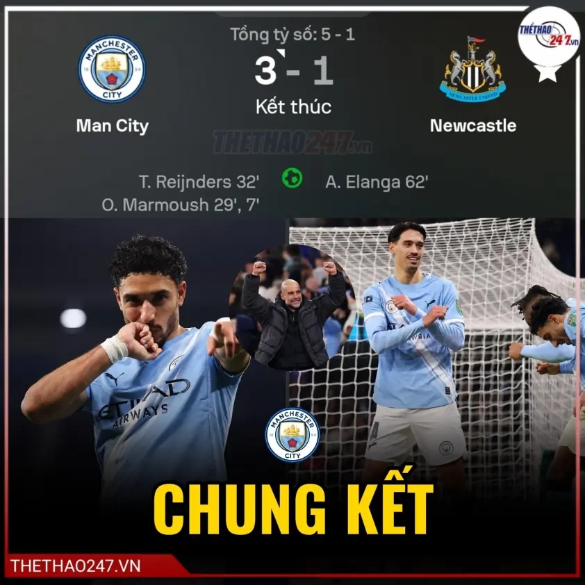 Man City hủy diệt Newcastle, bám đuổi chung kết với Arsenal