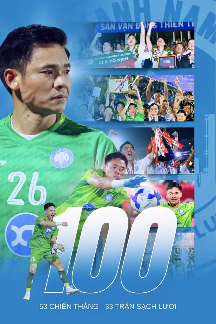 Nguyên Mạnh lập kỷ lục ấn tượng cùng Nam Định