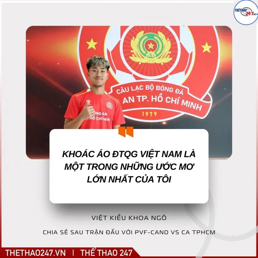 Việt kiều Khoa Ngô gửi lời chào ấn tượng đến HLV Kim Sang Sik