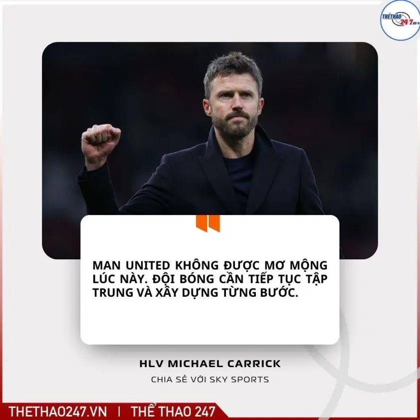 “HLV Carrick chia sẻ bí quyết giúp MU thắng 4 trận liên tiếp”