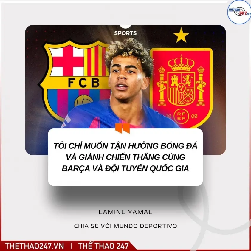 Lamine Yamal: “Tôi không quan tâm Quả bóng Vàng, mục tiêu là…”