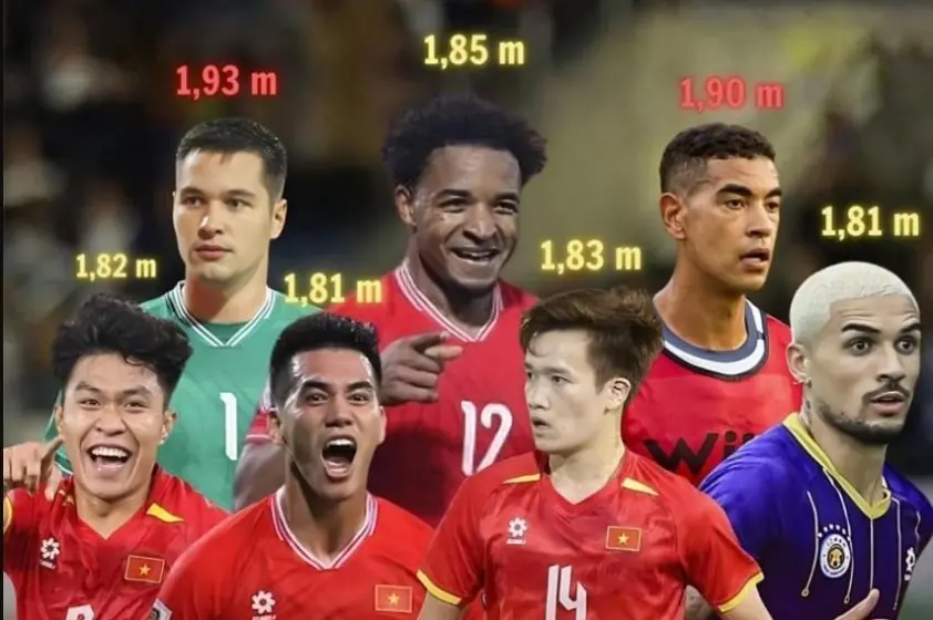 Truyền thông Indonesia “xôn xao” trước chiều cao ĐT Việt Nam