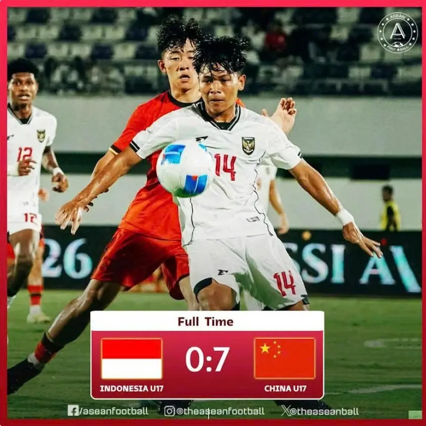 Indonesia không có HLV, bất ngờ nhận thất bại 0-7 trước Trung Quốc