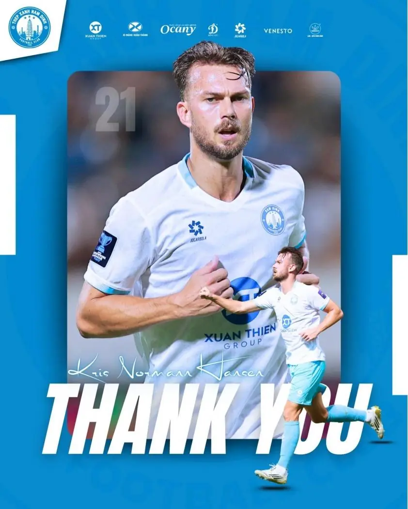 “Tiền vệ Na Uy rời V-League để gia nhập CLB Trung Quốc”